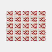 Multiples Myelom Awareness Ribbon Fleece Blankon (Vorderseite (Horizontal))