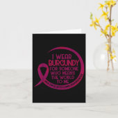 Multiples Myelom Bewusstsein Burgund Ribbon I Trag Karte (Gelbe Blume)