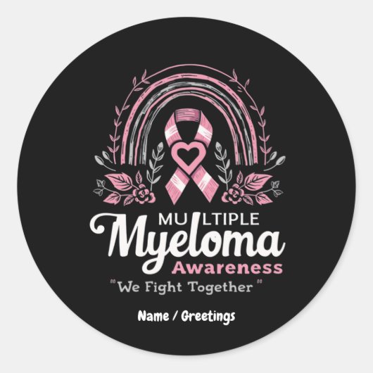 Multiples Myelom Bewusstsein, das wir gemeinsam be Runder Aufkleber (Vorderseite)
