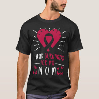 Multiples Myelom-Bewusstsein Ich trage Burgunderro T-Shirt