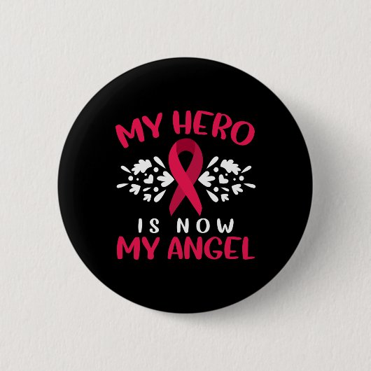 Multiples Myelom-Bewusstsein Mein Held ist jetzt m Button (Vorderseite)