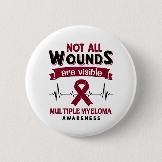 Multiples Myelom-Bewusstsein Monat Band Geschenke Button (Vorderseite)