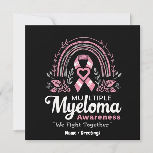 Multiples Myelom-Bewusstsein Wir kämpfen gemeinsam Einladung (Vorderseite)