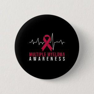 Multiples Myelom-Bewusstseins-Herzschlag Button