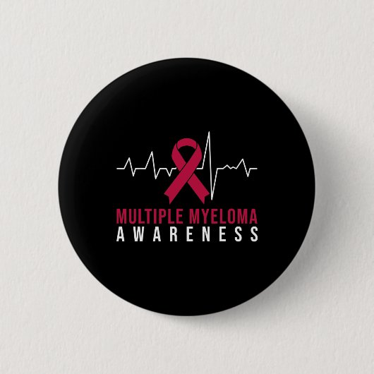 Multiples Myelom-Bewusstseins-Herzschlag Button (Vorderseite)