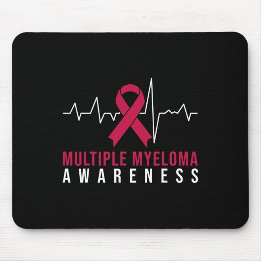 Multiples Myelom-Bewusstseins-Herzschlag Mousepad (Vorne)