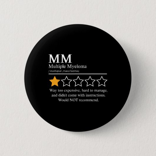 Multiples Myelom-Bewusstseinsmonat 2025 Würde Nich Button (Vorderseite)
