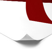 Multiples Myelom Burgundy Ribbon 3 Poster (Ecke)