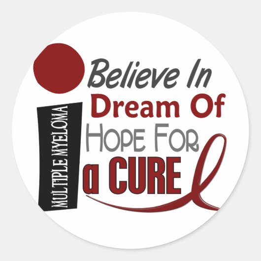 Multiples Myelom GLAUBT DREAM HOPE Runder Aufkleber (Vorderseite)