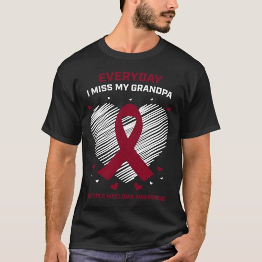 Multiples Myelom Großvater Blutkrebs T-Shirt (Vorderseite)