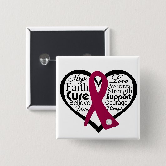 Multiples Myelom Herzbandbreite Button (Vorne & Hinten)