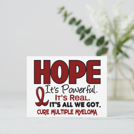 Multiples Myelom HOPE 1 Postkarte (Stehend Vorderseite)