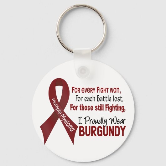 Multiples Myelom I Tragen Sie stolz Burgund 1 Schlüsselanhänger (Vorderseite)