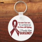 Multiples Myelom I Tragen Sie stolz Burgund 1 Schlüsselanhänger (Vorderseite)