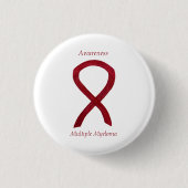 Multiples Myelom/Krebs-Bewusstsein Ribbon-Button Button (Vorderseite)