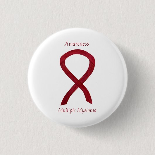 Multiples Myelom/Krebs-Bewusstsein Ribbon-Button Button (Vorderseite)