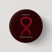 Multiples Myelom/Krebs-Bewusstsein Ribbon-Button Button (Vorderseite)