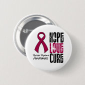 Multiples Myelom/Krebs Hoffnung Liebe heilen Band Button (Vorne & Hinten)