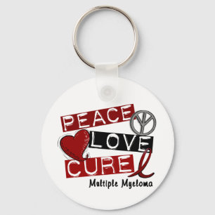 Multiples Myelom PEACE LIEBE CURE 1 Schlüsselanhänger