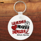 Multiples Myelom PEACE LIEBE CURE 1 Schlüsselanhänger (Vorderseite)