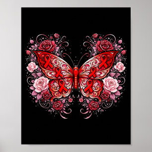 Multiples Myelom Schmetterling und Blumenmädchen F Poster