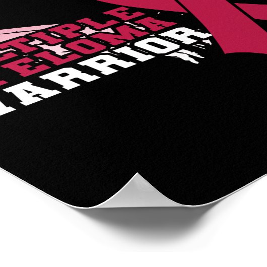 Multiples Myelom Warrior Bewusstsein Herz Poster (Ecke)