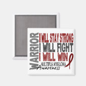 Multiples Myelom Warrior Magnet (Vorderseite/Rückseite)