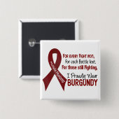 Multiples Myeloma I tragen stolz Burgunder 1 Button (Vorne & Hinten)