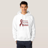 Multiples Myeloma I tragen stolz Burgunder 1 Hoodie (Vorne ganz)