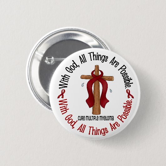 Multiples Myeloma MIT GOTT-KREUZ 1 Button (Vorne & Hinten)