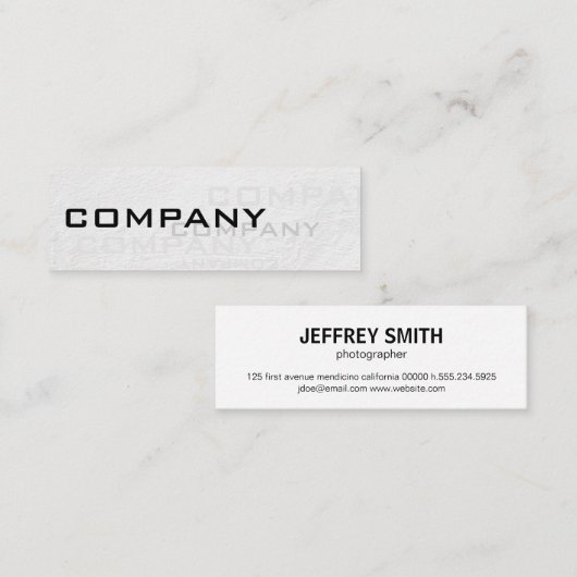 Multiples / weiße Textur Mini Visitenkarte (Vorne/Hinten)