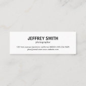 Multiples / weiße Textur Mini Visitenkarte (Rückseite)