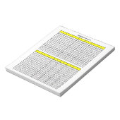 Multiplikation Notepad #0-13 Notizblock (Rotiert)