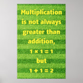 Multiplikation und Addition - Math Poster (Vorne)