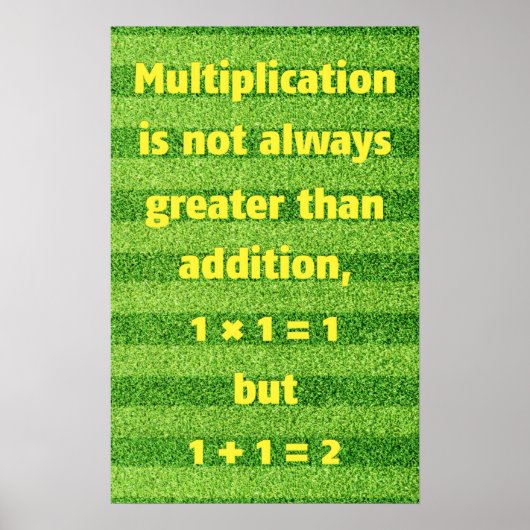 Multiplikation und Addition - Math Poster (Vorne)