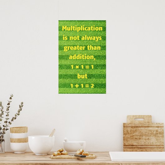 Multiplikation und Addition - Math Poster (Küche)