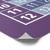 Multiplikationstabelle.. Instant-Rechner! Poster (Ecke)