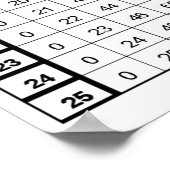 Multiplikationstabelle Poster (Ecke)