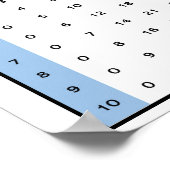 Multiplikationstabelle Poster (Ecke)