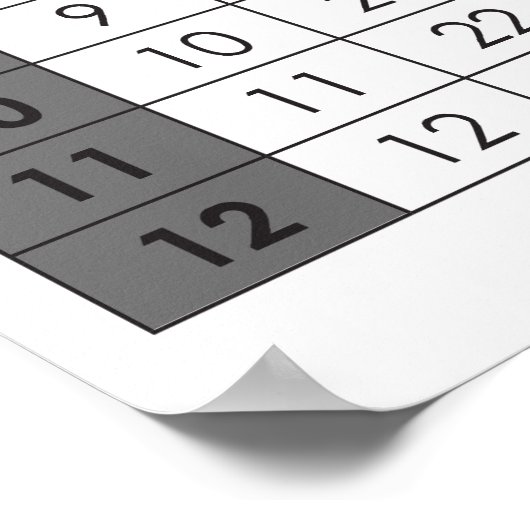 Multiplikationstabelle Poster (Ecke)