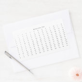 Multiplikationstabelle Rechteckiger Aufkleber (Umschlag)