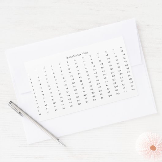 Multiplikationstabelle Rechteckiger Aufkleber (Umschlag)