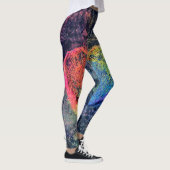 Multiprint-Leggings für gestrichene Herzstücke Leggings (Rechts)