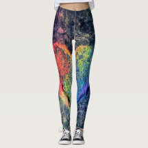 Multiprint-Leggings für gestrichene Herzstücke