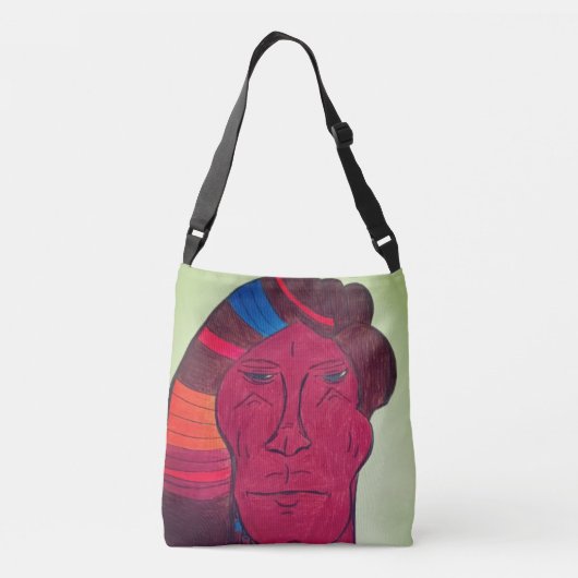 Multiracial Art Crossbody Bag Tragetaschen Mit Langen Trägern (Rückseite)