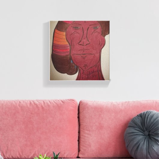 Multiracial Art Stretched Canvas Print Leinwanddruck (Insitu (Wohnzimmer))