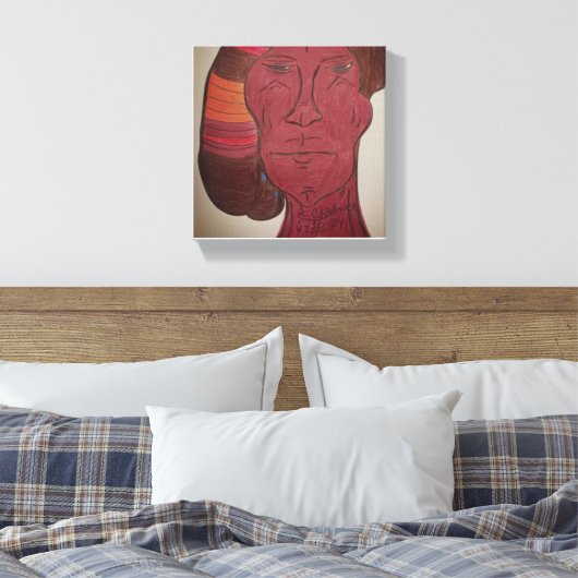 Multiracial Art Stretched Canvas Print Leinwanddruck (Insitu (Schlafzimmer))