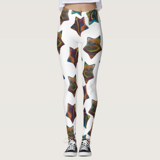 Multirainbow-Stars Leggings (Vorderseite)