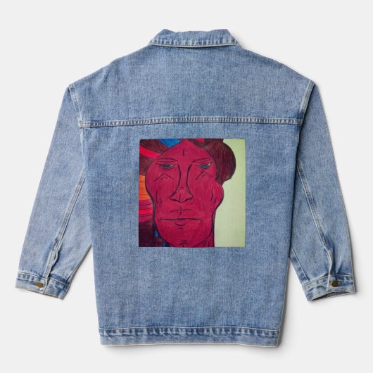 Multirassige Kunst-Denimjacke Jeansjacke (Rückseite)