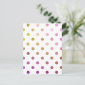 Multirosa Polka Punkt, trendy, mädchenhaft, Muster Postkarte (Stehend Vorderseite)